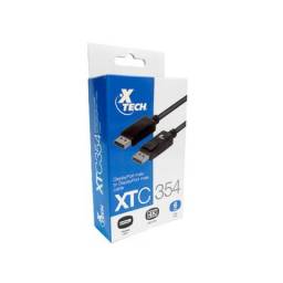 Cable DisplayPort Xtech - DisplayPort (M) a DisplayPort (M) - 1.8 m - trabado - negro