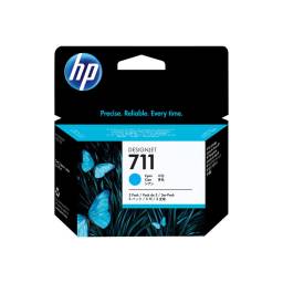 HP 711 - Paquete de 3 - 29 ml - cin - original - DesignJet - cartucho de tinta - para DesignJet T100, T120, T120 ePrint