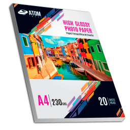PAPEL FOTO A4 230GR HIGH GLOSSY x 20 HOJAS