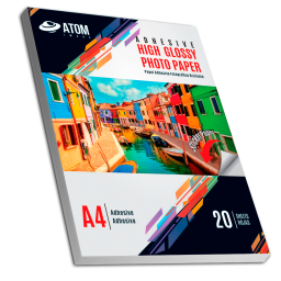 PAPEL FOTO A4 135GR AUTO ADHESIVO GLOSSY x 20 HOJAS
