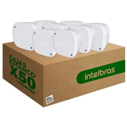 50 CAJAS CONEXIONES INTERIOR PARA CMARAS - INTELBRAS BLANCA