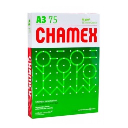 HOJAS CHAMEX A3 75GR. X 500