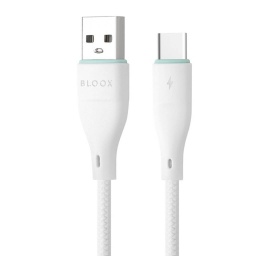 CABLE USB-A A USB-C 2MTS 2.4A PVC - BLOOX - BLANCO