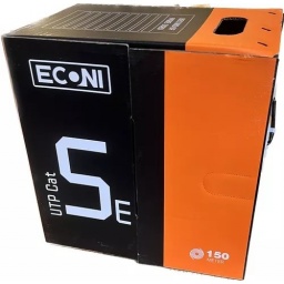 CABLE UTP EXTERIOR ECONI BOBINA 150M - 1405/5E - CAT5E - CCA - NEGRO