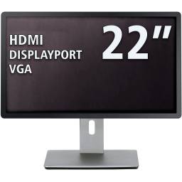 MONITOR 22" RECERT. [GRADO A+] - HDMI / DP / VGA - NEGRO
