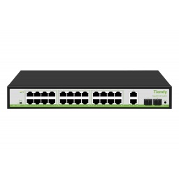 SWITCH ETHERNET TIANDY 28 PORTS GIGABIT (24 POE) - TC-P3S028