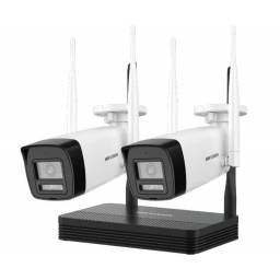 KIT WIFI HIKVISION 2 CAMARAS 2MP BULLET + NVS - NKS422W0H