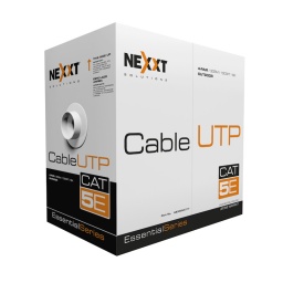 CABLE UTP EXTERIOR NEXXT BOBINA 305M - CAT5E - 100% COBRE - NEGRO