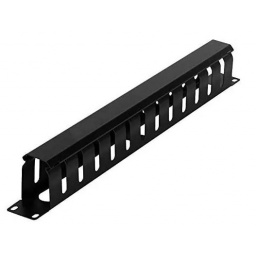 ORGANIZADOR CABLES P/RACKS 1U 19" - 12 RANURAS - METALICO