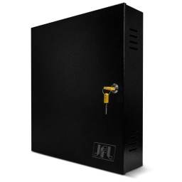 GABINETE DE CHAPA CON LLAVE JFL PARA DVR  NVR - NEGRO