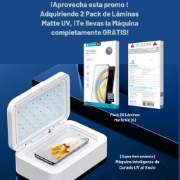 2 Pack de 20 L�minas Matte UV (S) + M�quina Curado UV Rock Space