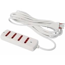 ALARGUE 3MTS 4 X 3 EN LINEA - FICHA 3L - BLANCO - CONATEL