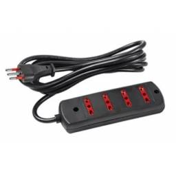 ALARGUE 3MTS 4 X 3 EN LINEA - FICHA 3L - NEGRO - CONATEL