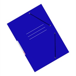 CARPETA OFICIO AZUL CON ELASTICO 26.5CM X 36.5CM