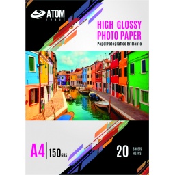 PAPEL FOTO A4 150GR HIGH GLOSSY x 20 HOJAS