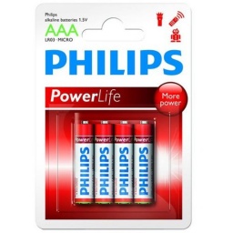 PILA AAA PHILIPS ALKALINA - BLISTER 4 PILAS
